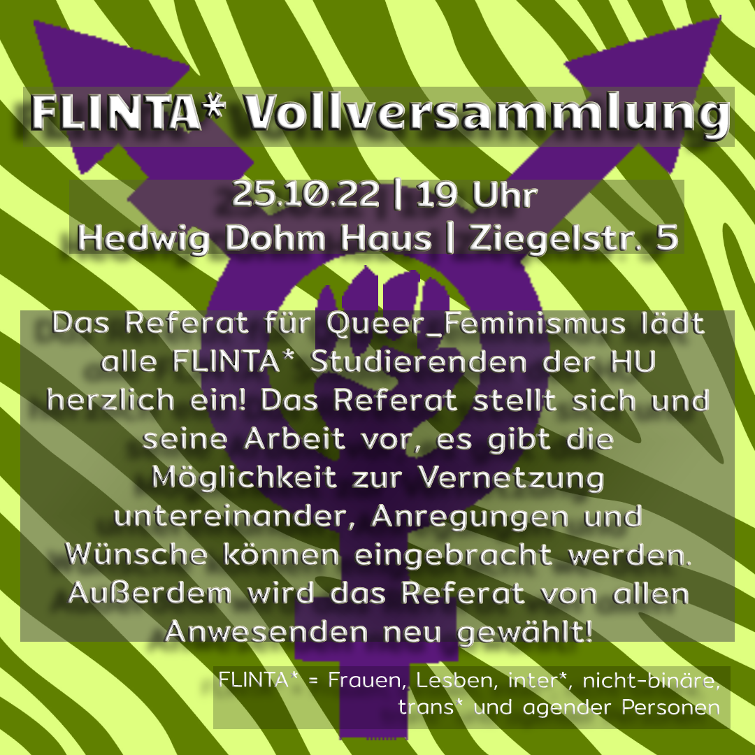 FLINTA Vollversammlung Sharepic